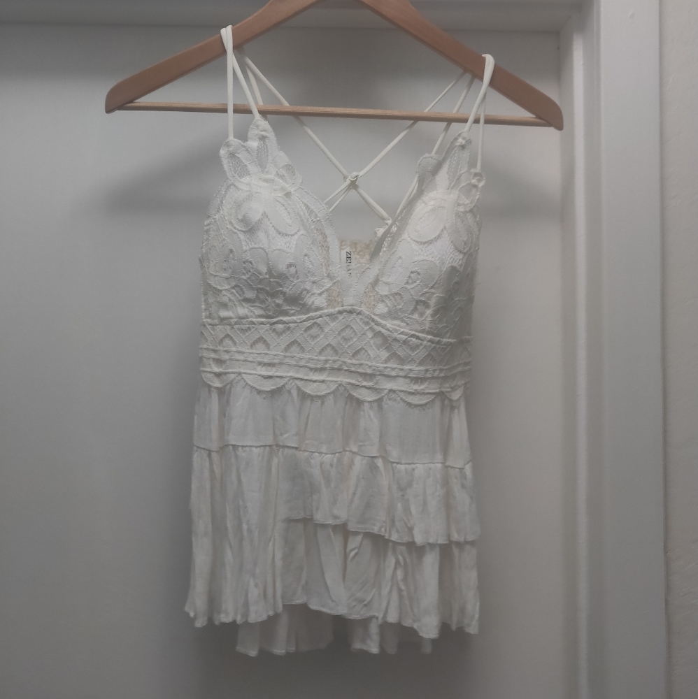 White Zenana Tank